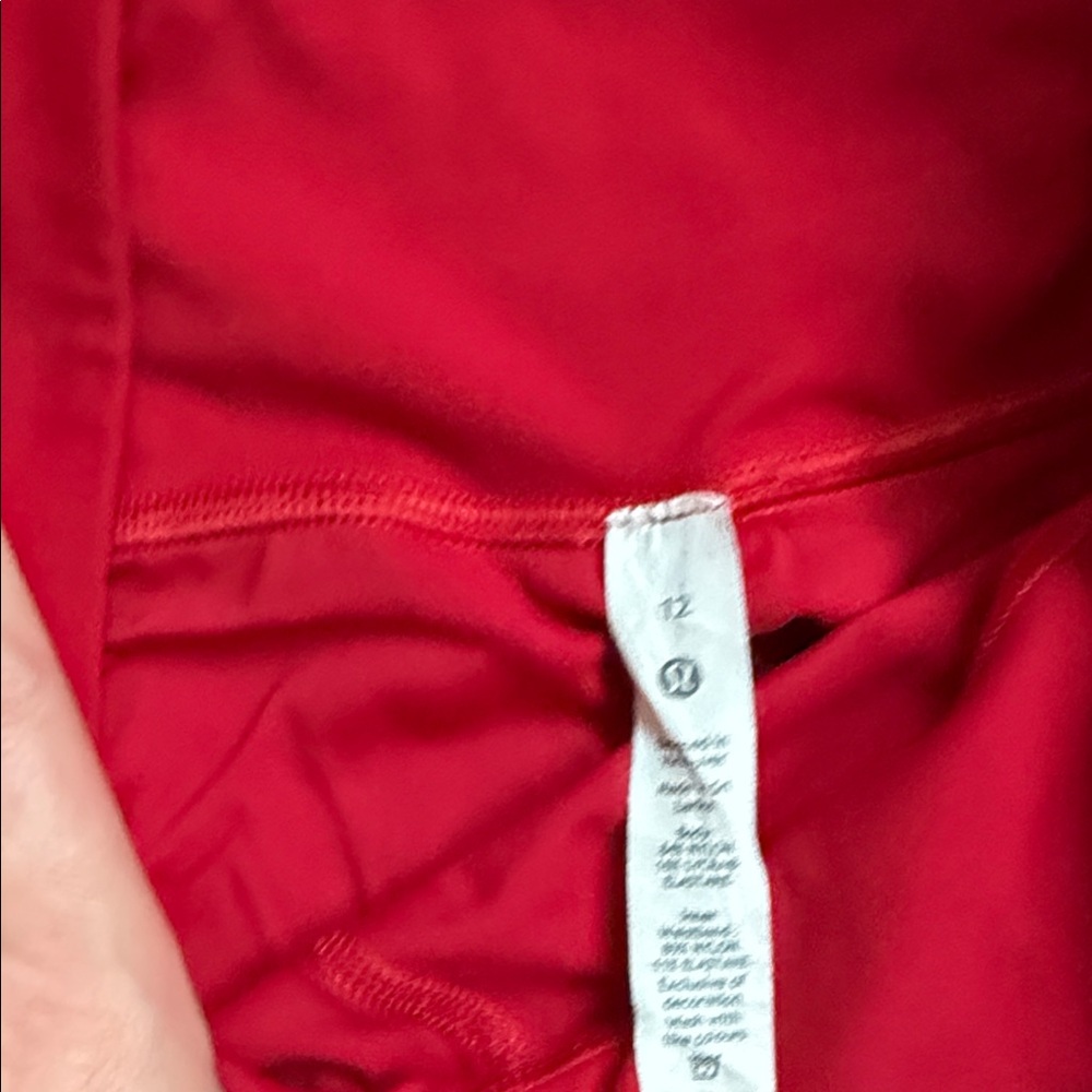 Lululemon base pace size 12 Red Athletic Leggings